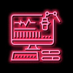 equipment radio studio neon glow icon illustration