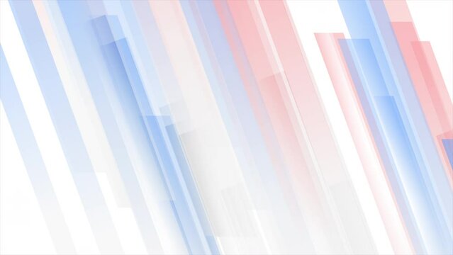 Tech abstract minimal striped blue red background. Seamless looping geometric motion design. Video animation Ultra HD 4K 3840x2160