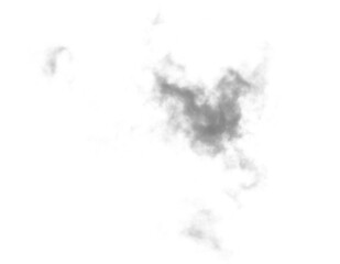 Abstract black puffs of smoke swirl overlay on white background pollution. Royalty high-quality free stock photo image of abstract smoke overlays on white backgrounds. Black smoke swirls fragments