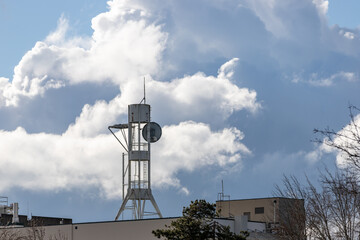 Communications Tower on Top of building