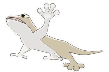 Gecko house character illustration