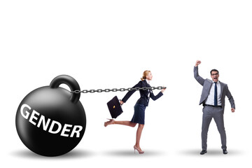 Gender inequality concept in career