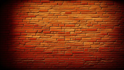 Fototapeta na wymiar Golden and Red Wall Brick Texture, AI Generated