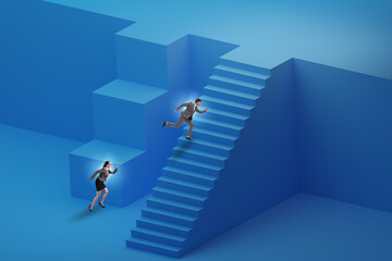 Gender inequality in career ladder concept