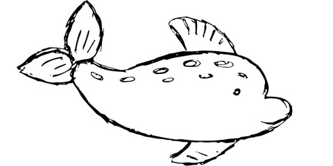 Fototapeta premium Marine animal, life in the ocean