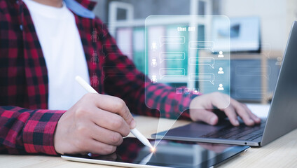 Cybersecurity concept. User privacy security and encryption.Secure internet access Future...