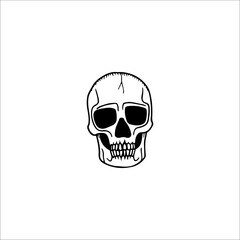 vector doodle skull illustration concept