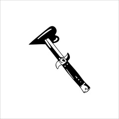 vector illustration of knife piercing heart