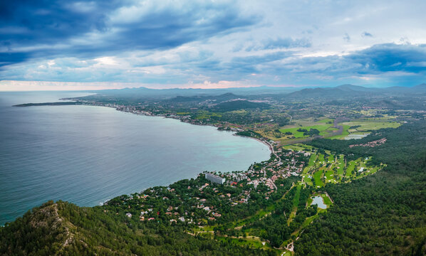 Costa dels Pins Mountain - Mallorca from Drone, Aerial Photo