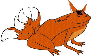 illustration of a cartoon frog