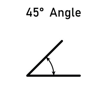 Angle symbol vertex in mathematics. measure angle icon. Vector illustration isolated on white background.