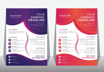 Corporate business flyer template, Modern digital marketing agency flyer template, Creative business flyer or poster design template, Brochure flyer business template for layout.