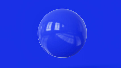 Blue geometric shape abstract background, 3d render