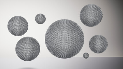 Modern three dimensional spheres background