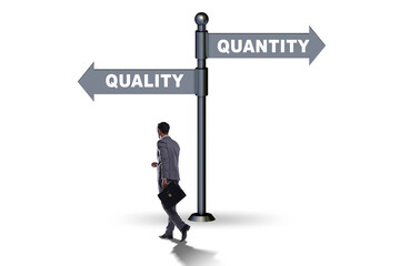 Concept of trade-off between quality and quantity