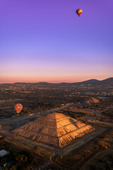 hot air balloon, Teotihuacán