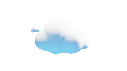Png 3d render icon whilte cloud 