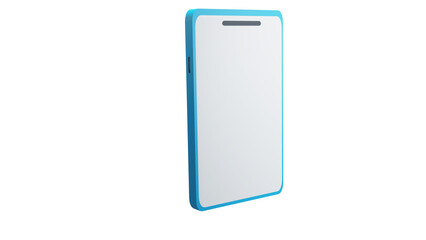 PNG 3d Smartphone with blue ocean chasing and blank white screen