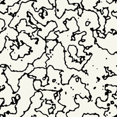 Vector seamless pattern. Abstract spotty texture. Natural sky monochrome design. Creative background with blots. Decorative clouds swatch.