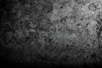 Old wall texture cement dark black gray background abstract grey color design are light with white gradient background.