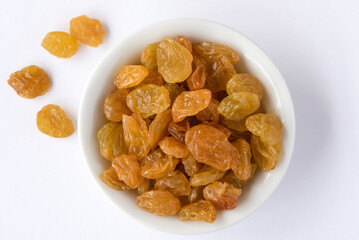 Golden Raisins in a Heart Shape