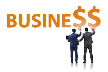 Business success concept with businessman