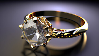 gold diamond ring Generative AI