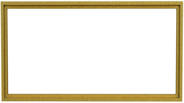 gold picture frame as transparent png file.