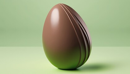 Realistic Chocolate Egg. AI Generative.