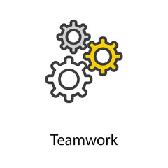 Team work icon design stock illustration