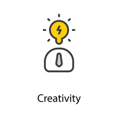 Creativity icon design stock illustration