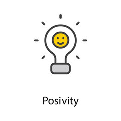 Positivity icon design stock illustration