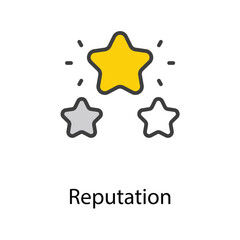 Reputation icon design stock illustration