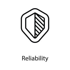 Reliability icon design stoke illustration