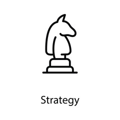 Strategy icon design stoke illustration