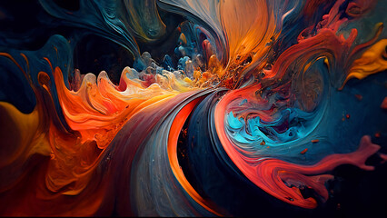 Color Explosion Abtract Art