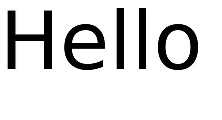 Hello Font 1