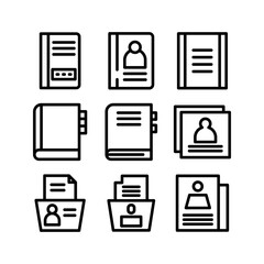address book icon or logo isolated sign symbol vector illustration - high quality black style vector icons
