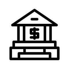 bank icon or logo isolated sign symbol vector illustration - high quality black style vector icons
