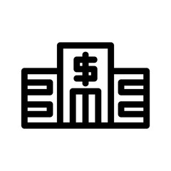 bank icon or logo isolated sign symbol vector illustration - high quality black style vector icons
