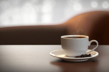 Obraz premium cup of coffee on a table