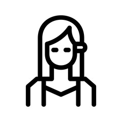 business woman icon or logo isolated sign symbol vector illustration - high quality black style vector icons
