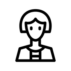 business woman icon or logo isolated sign symbol vector illustration - high quality black style vector icons
