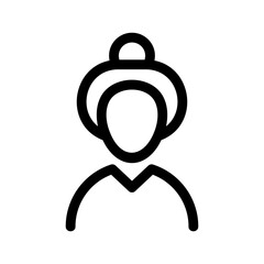 business woman icon or logo isolated sign symbol vector illustration - high quality black style vector icons
