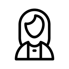 business woman icon or logo isolated sign symbol vector illustration - high quality black style vector icons
