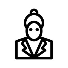 business woman icon or logo isolated sign symbol vector illustration - high quality black style vector icons
