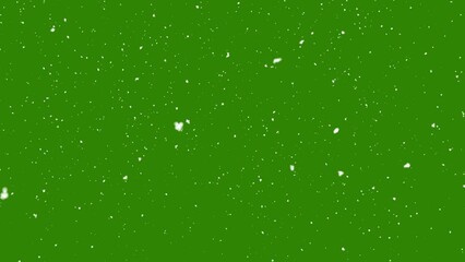 snow falling  on green screen - Powered by Adobe