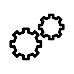 cogs icon or logo isolated sign symbol vector illustration - high quality black style vector icons
