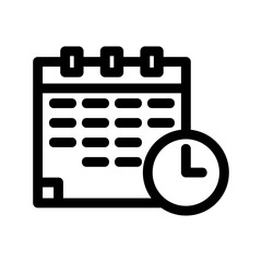 deadline icon or logo isolated sign symbol vector illustration - high quality black style vector icons
