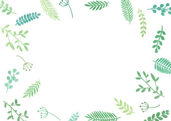 自然な色合いのボタニカルフレーム